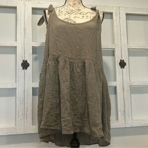 Juniper Sleeveless Mini dress Shoulder Ties Gauzy Lightweight Fabric Size Medium
